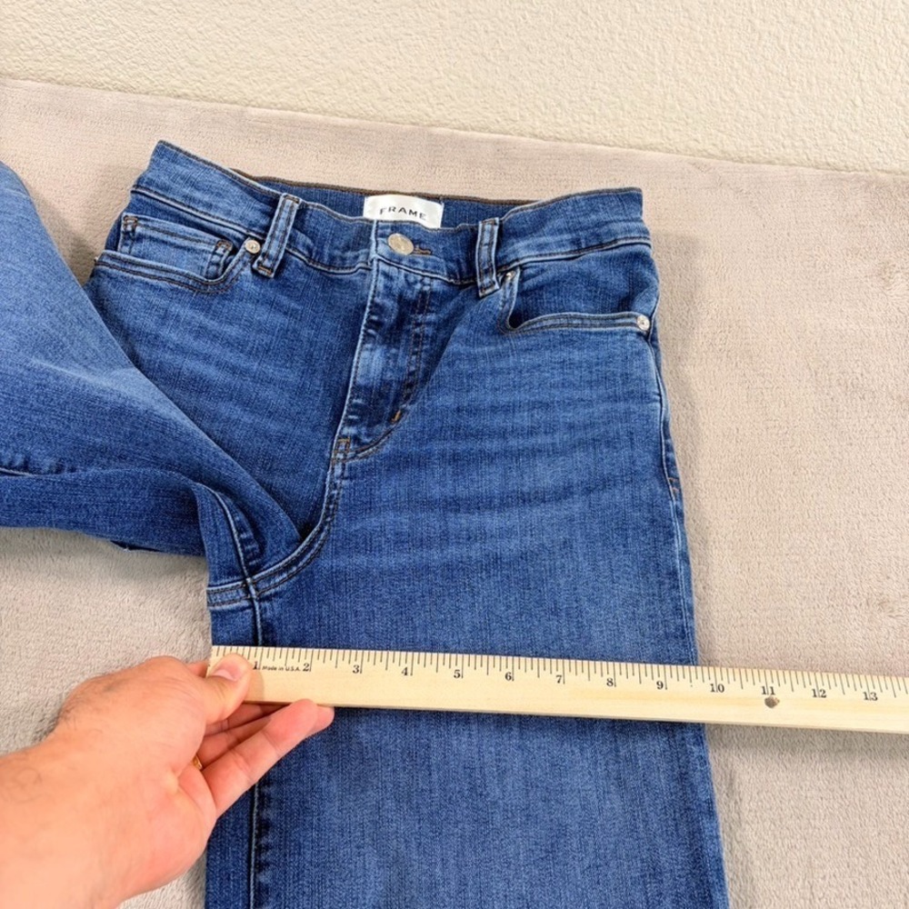 FRAME Le Slim Palazzo Wide Leg Jeans in Canals Stretch Denim Women 26 $278 - Picture 8 of 11
